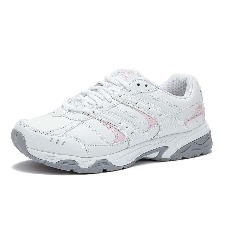 Avia Verge Womens Sneakers - Tennis, Court, Cross Training, or Pickleball Shoes for Women, 9.5 Medium, White with Light Pink - Image 1